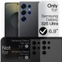 JETech Coque Fine pour Samsung Galaxy S25 Ultra, Noir Titane | Protection de l'Objectif Caméra, Finition Mat Ultra-Fine, Étui Ho
