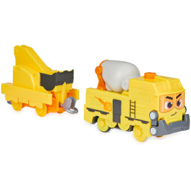 MIGHTY EXPRESS - TRAIN MOTORISE BROCK - Locomotive de Brock Le Bâtisseur Avec Outil & Wagon De Cargaison - Jouet Inspiré De La S