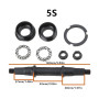 ECSiNG 1 Jeu de Boîtiers de Pédalier Et D'axes pour La Plupart des Vélos Standards Compatibles avec Les Plateaux de 68x110 Mm à