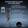 GONEO Chargeur Voiture Électrique Type 2 Portable,Température surveillance,Terre & CA 30mA+CC 6mA Détection.16a monophasé Schuko