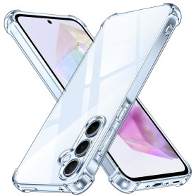 ivoler Coque pour Samsung Galaxy A35 5G, Ultra Transparent Étui de Protection en Silicone Antichoc avec Coins Renforcés, Clair M