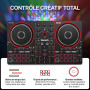 Numark Party Mix III Controleur DJ Bluetooth avec Eclairages | Beat Assist, Smart Fader, 16 Pads, Mixeur DJ 2 Decks, Stems Contr