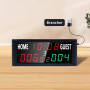 Ousmile Tableau d'affichage électronique Portable, 39,4 * 4 * 15,8cm, Basketball Scoreboard avec Horloge, Compte à Rebours, Tabl