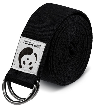 Slim Panda Sangle Yoga 180/250 cm pour Meilleurs Étirements, Ceinture Yoga avec Fermeture en Métal pour Les Yogis Débutants et C