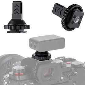 JJC Adaptateur Chaussure Froide pour DJI Mic 1 avec Filetage 1/4"-20 | Adaptateur de Chaussure Froide pour Appareils Photo Refle