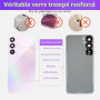 LUVSS Vitre Arrière pour Samsung Galaxy A55 SM-A556B/DS Noir Coque Cache Batterie avec Lentille de Caméra, Adhésifs, Kit Outils,
