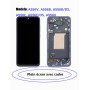 Écran pour Samsung A55 5G A556B TFT Noir avec Cadre | Sans Empreintes Digitales，avec Kit de réparation，TFT LCD，Affichage HD，Remp