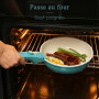 GiPP 11 Pièces Set Poele et Casserole Induction Antiadhésive en Granit,Bleu | Batterie de Cuisine Tout Feux, Inclure Poêle/Casse