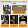LUTIFIX AST605 Purgeur de frein pour voiture, 220 V, automatique, avec 20 adaptateurs de 0,7 à 2,5 bar, pression réglable, dispo