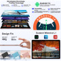 DMOAO Tablette Android avec 5G Wi-FI 6, 18Go RAM + 128Go ROM(1 to Extensible), Tablette Tactile 10 Pouces avec Widevine L1, Blue