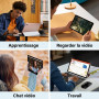 DMOAO Tablette Android avec 5G Wi-FI 6, 18Go RAM + 128Go ROM(1 to Extensible), Tablette Tactile 10 Pouces avec Widevine L1, Blue