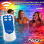 V-TAC Lampe LED Piscine Multicolore RGB 12W - AVEC TÉLÉCOMMANDE - PAR56 - Lampe en Verre Antichoc IP68 pour l'Éclairage des Pisc