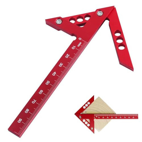 YIHAOH Traceur de Centre, Angle de Centrage en Aluminium, Centre Finder Jauge de Ligne Mesure de Précision, Marqueur Industriel,