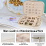Dajasan Boite a Bijoux Voyage, Petite Boîte à Bijoux, Boite a Bijoux Femmes, Boite Bijoux Velours, Boîte à Bijoux Cadeau pour Fe