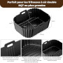 2 Paquet Moule Silicone Air Fryer pour Ninja Double Stack XL Friteuse Sans Huile SL400EU, Moule Air Fryer Réutilisable, Accessoi