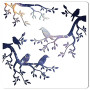 GORGECRAFT Arbre Pochoir Modèle Oiseau Grand 11.8x11.8 pouce Signe Réutilisable Décor à la Maison pour la Peinture Sur Bois Mur 