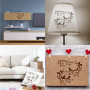 GORGECRAFT Arbre Pochoir Modèle Oiseau Grand 11.8x11.8 pouce Signe Réutilisable Décor à la Maison pour la Peinture Sur Bois Mur 