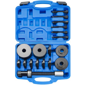 ATPEAM Extracteur Roulement 19 Pièces, Kit Arrache Roulement Moyeu | 9 adaptateurs 55,5-84 mm, pour moyeu et roue FWD, acier hau