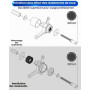 ATPEAM Extracteur Roulement 19 Pièces, Kit Arrache Roulement Moyeu | 9 adaptateurs 55,5-84 mm, pour moyeu et roue FWD, acier hau