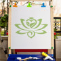 GORGECRAFT Lotus Flower Pochoir Modèle Grand 11.8x11.8 Pouce Réutilisable Signe Home Decor pour Peinture Sur Bois Mur Scrapbook 