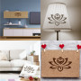 GORGECRAFT Lotus Flower Pochoir Modèle Grand 11.8x11.8 Pouce Réutilisable Signe Home Decor pour Peinture Sur Bois Mur Scrapbook 
