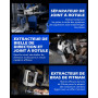 OMT Kit Extracteur De Rotule 5-en-1, Outil Train Avant Et Bras Pitman | Alliage D'Acier Trempé, Démontage De Suspension Et Direc