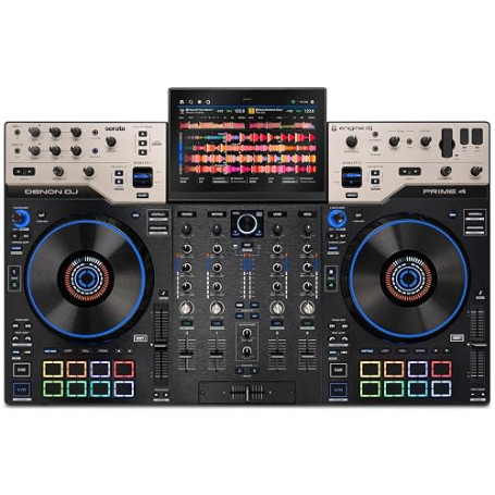 Denon DJ PRIME 4 G2 Contrôleur DJ Autonome avec Rendu Stems Intégré | 4 platines, pads MPCe multizones, leviers FX, interface DM