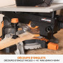Evolution Power Tools R210MTS-G2 Scie à onglet/scie de table convertible, coupe multi-matériau, angle de biseau -47° & d'onglet