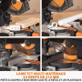 Evolution Power Tools R210MTS-G2 Scie à onglet/scie de table convertible, coupe multi-matériau, angle de biseau -47° & d'onglet