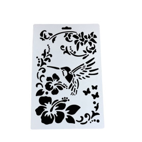 Pochoirs en plastique réutilisables pour dessin, peinture, fleurs, plantes, journal intime (type B)