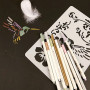 Pochoirs en plastique réutilisables pour dessin, peinture, fleurs, plantes, journal intime (type B)
