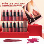 Katiluxiya 6Pcs Red Velvet Matte Lipstick Set, High Pigmented Long-Lasting Waterproof Lip Stick Lip,Moisturizing balms, Sheer ti