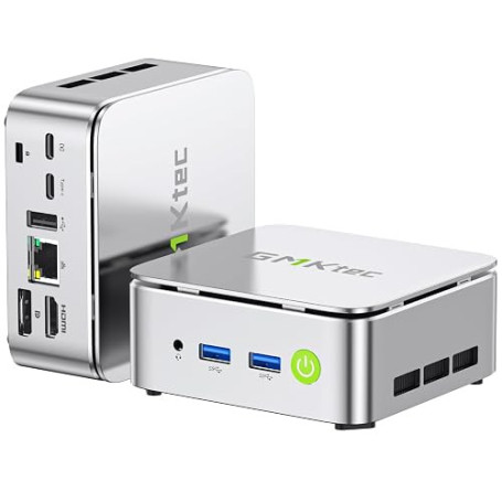 GMKtec Mini PC Ryzen 5 3500U (4C/8T, 4,5GHz), 16Go DDR4, 256Go SSD, USB-C, WiFi 5, BT 5.0, W11 Pro – Mini Ordinateur NucBox G10