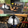 Omtofo 4 Pièces Cloche de Cuisson, Cloche Hamburger, Cloches à Hamburger en Acier Inoxydable avec Tournevis, pour Hamburger pour