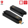 MSI AXE5400 Adaptateur USB WiFi 6E tri-Bande - WLAN jusqu'à 5400 Mbps (6 GHz, 5 GHz, 2.4GHz sans Fil), USB Type-A 3.2 Gen 1, MU-
