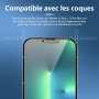 NEW'C Verre Trempé pour iPhone 14 Plus/13 Pro Max Anti-Espion | Lot de 3, Noir, 6,7 pouces, Confidentialité 28°, Dureté 9H, Anti