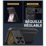 Vihibii Coque pour iPhone 18 Pro Max avec Porte Carte & Support, 2026, Noir | Protection Caméra, Béquille Réglable, Robuste Port