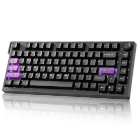 YUNZII RT75 Pro HE Clavier Gaming sans Fil Dual 8K Rapid Trigger (Noir) | Switch à Effet Hall, Filaire/2.4G, Bluetooth, 75% Comp