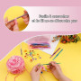 Wamkon Kit de 53 crochets au crochet Ensemble d'accessoires au crochet avec | 14 tailles de crochets ergonomiques, y compris des