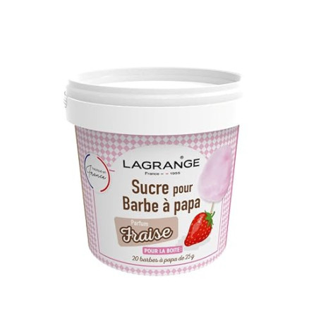 Lagrange Sucre pour Barbapapa Fraise 500 g | Sucre arômatisé framboise