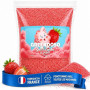 GREENDOSO® Sucre Barbe à Papa Fraise pour Machine 500g, Arôme Naturel | Goût Fraise Intense. Créez 15 à 20 Barbapapa. Idéal Fête
