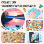 Ohuhu Marqueurs Acrylique 72 Couleurs Pointe Brosse pour Art Papier Dessin | Mélange de Couleurs Propre & Sans Couture Dégradés 