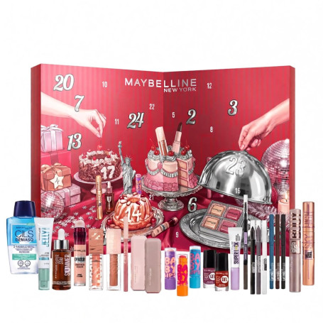 MAYBELLINE NEW YORK - Calendrier de l'Avent 2026 – 24 produits maquillage | Coffret Cadeau 24 Produits de Beauté Grand Format - 
