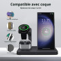 FDGAO Chargeur sans Fil 3 en 1 Chargeur Induction Rapide 15W pour Samsung | Station de Charge pour Samsung Galaxy S26 S25 S24 S2