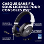 GXTrust Forta Casque sans Fil Licence Officielle PlayStation 5, Noir/Blanc | Faible Latence, 2.4G avec Récepteur USB, Autonomie 