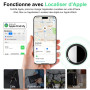 Bnlei Air Tracker Tag Traceur Fonctionne avec l’app Localiser Apple (iOS Uniquement) Comprend Batterie de Secours, Localisateur 