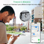 Bnlei Air Tracker Tag Traceur Fonctionne avec l’app Localiser Apple (iOS Uniquement) Comprend Batterie de Secours, Localisateur 