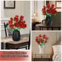 Fleurs Briques De Construction, Bouquet De Fleurs pour Adultes, Kit De Jeu De Construction 11 Roses Artificielles, 459 Pièces, C
