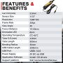 LAUNCH X431 VSP-600 USB Endoscope, 0.21 inch Snake IP67 Waterproof HD Videoscope Borescope, Suit pour X431 V, X431 PRO3S+ Scanne