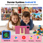 ALLDOCUBE Tablette Enfants 10 Pouces,Android 16,12Go+64Go,6000mAh,Rose | Contrôle Parental,YouTube Kids,Kids Space,Widevine L1,G